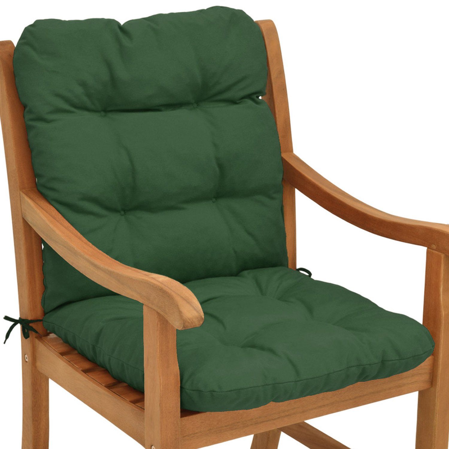 Beautissu Sitzauflage Niedriglehner Auflage Flair NL Sitzkissen, 100x50x8cm, Dunkelgrün, Sitzkissen Niederlehner, Sitzpolster Gartenstuhl & Gartenmöbel