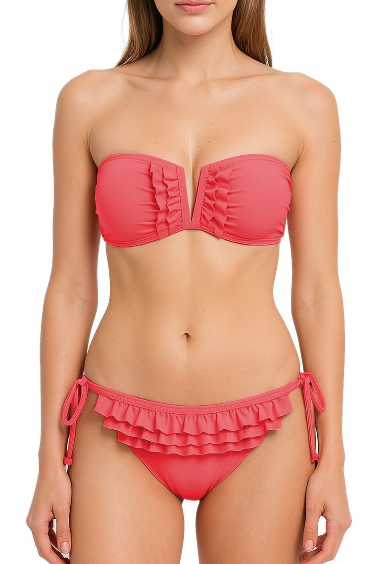 dy_mode Bandeau-Bikini Verspielter Bandeau-Bikini in Unifarbe günstig online kaufen