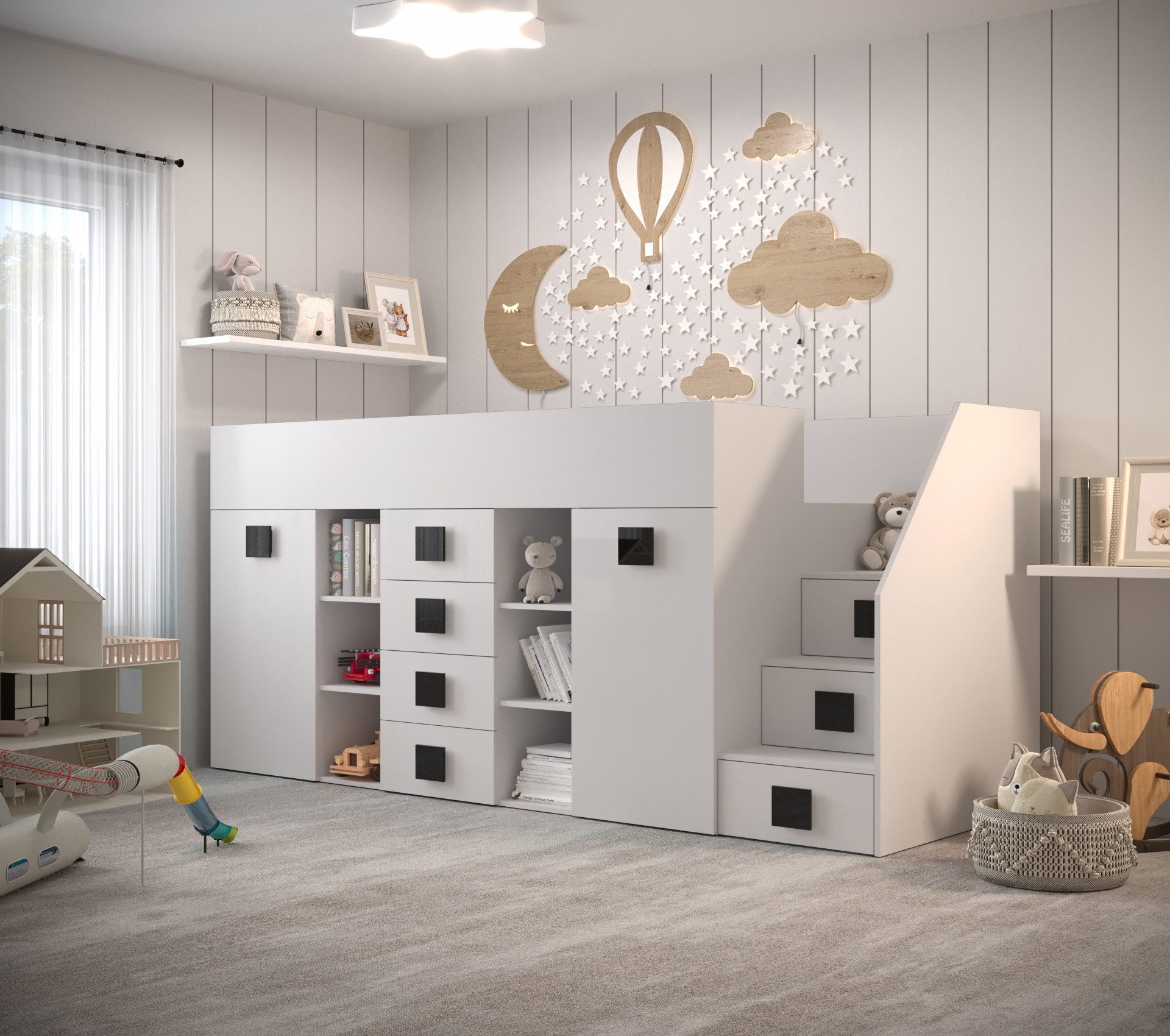 ABIKS MÖBEL Etagenbett TOLEDO 3 Hochbett günstig online kaufen