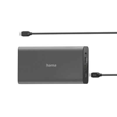 Hama Universal USB-C-Power Pack, Ladekabel, 3 Ausgänge: 1x USB-C 2x USB-A Powerbank 6700 mAh (14,8 V), Power Delivery (PD), 5-20V/ 60W