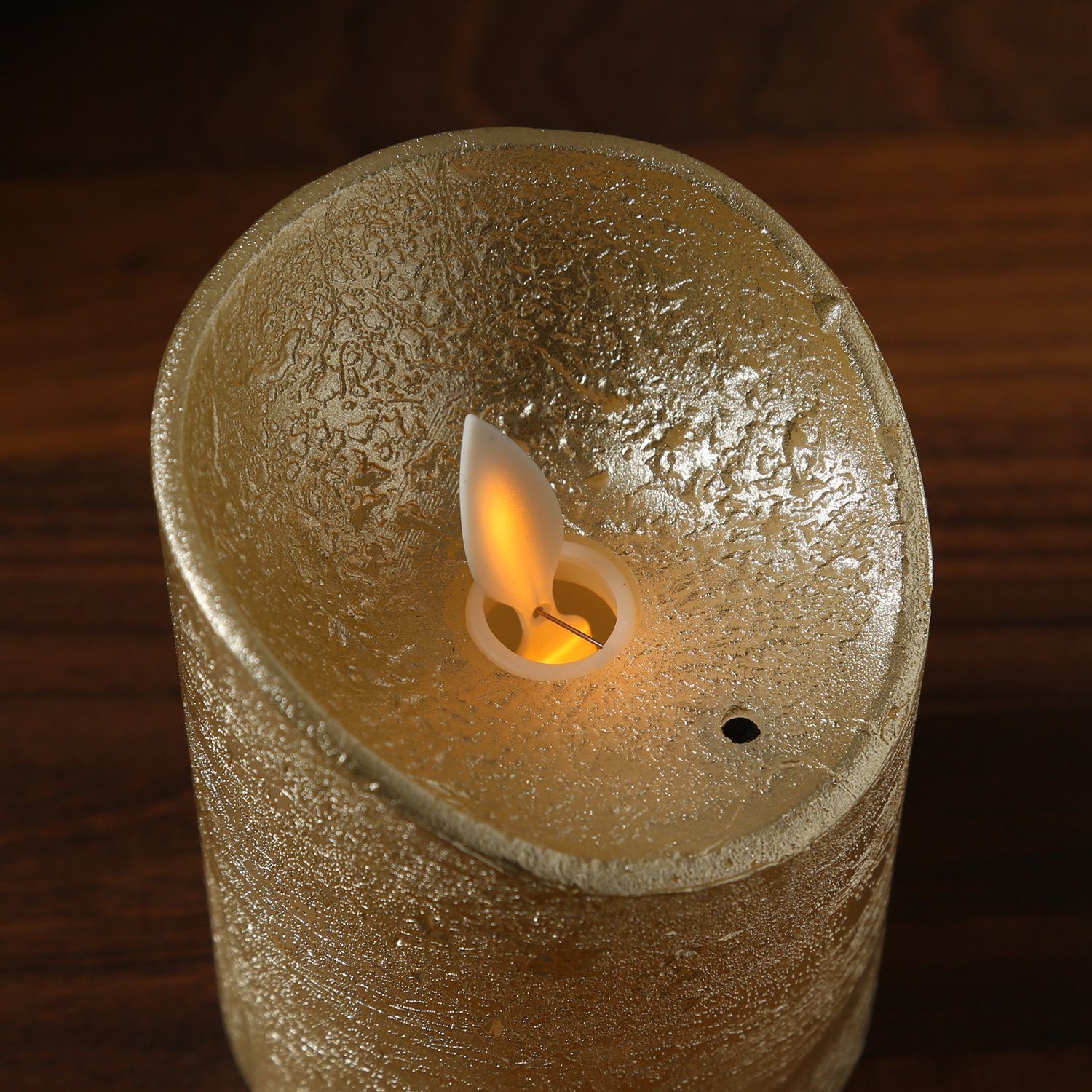 Flamme zum Auspusten 12,5cm 4St. LED Kerzenset Adventskerzen Echtwachs bewegl 