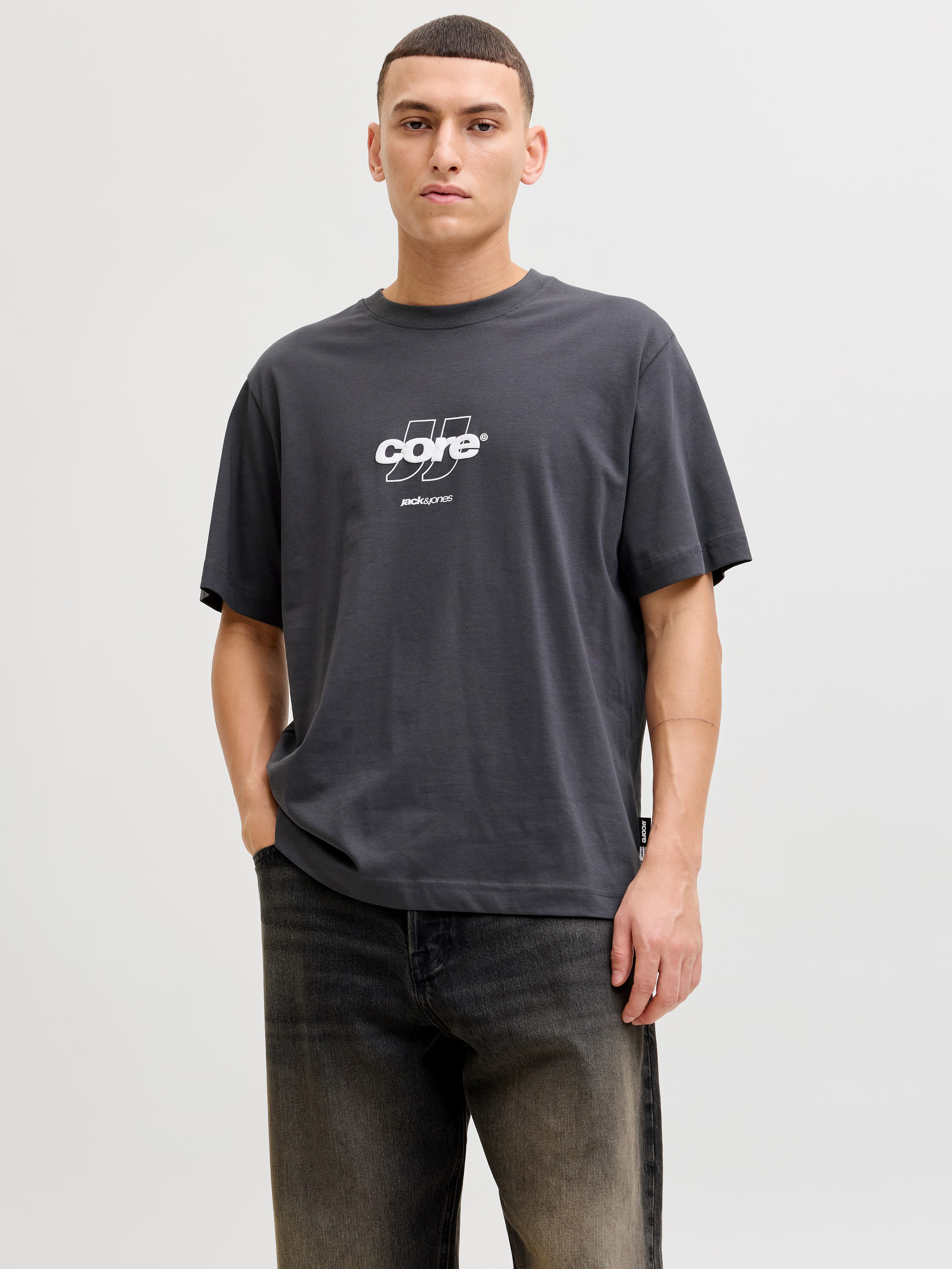 T-Shirt JCOCLUB FRONT PRINT TEE SS CREW SN