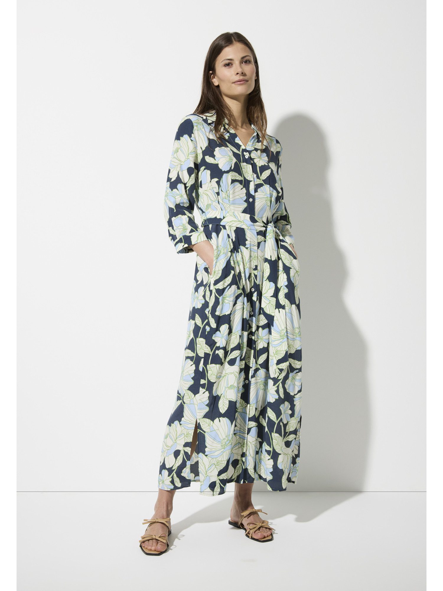 Blusenkleid Blumenprintkleid