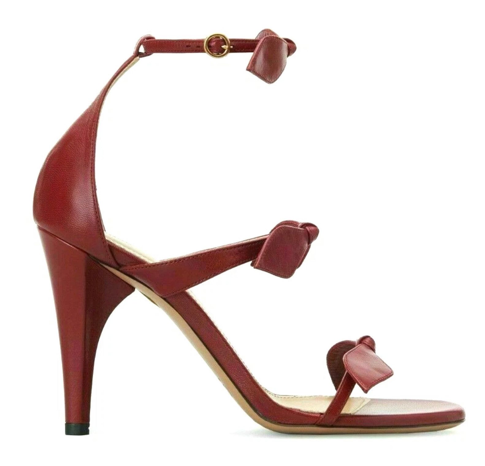 Chloé Damen Mike Sandalen High-Heel Sandaletten Multi-Bow Pumps Skulptural geformter Absatz, filigrane Riemenkonstruktion