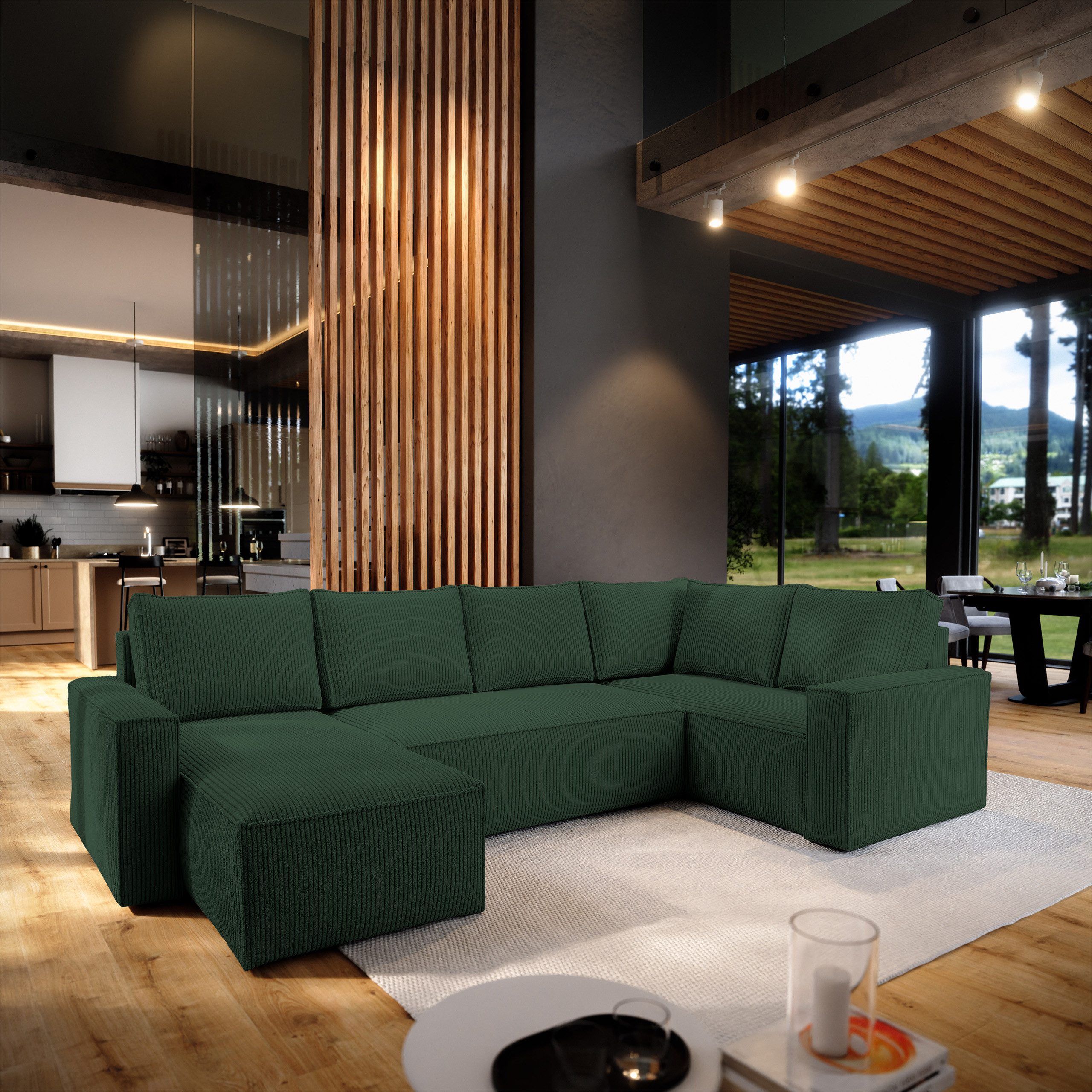 Masseno Ecksofa NORENA mit Schlaffunktion U-Form, günstig online kaufen