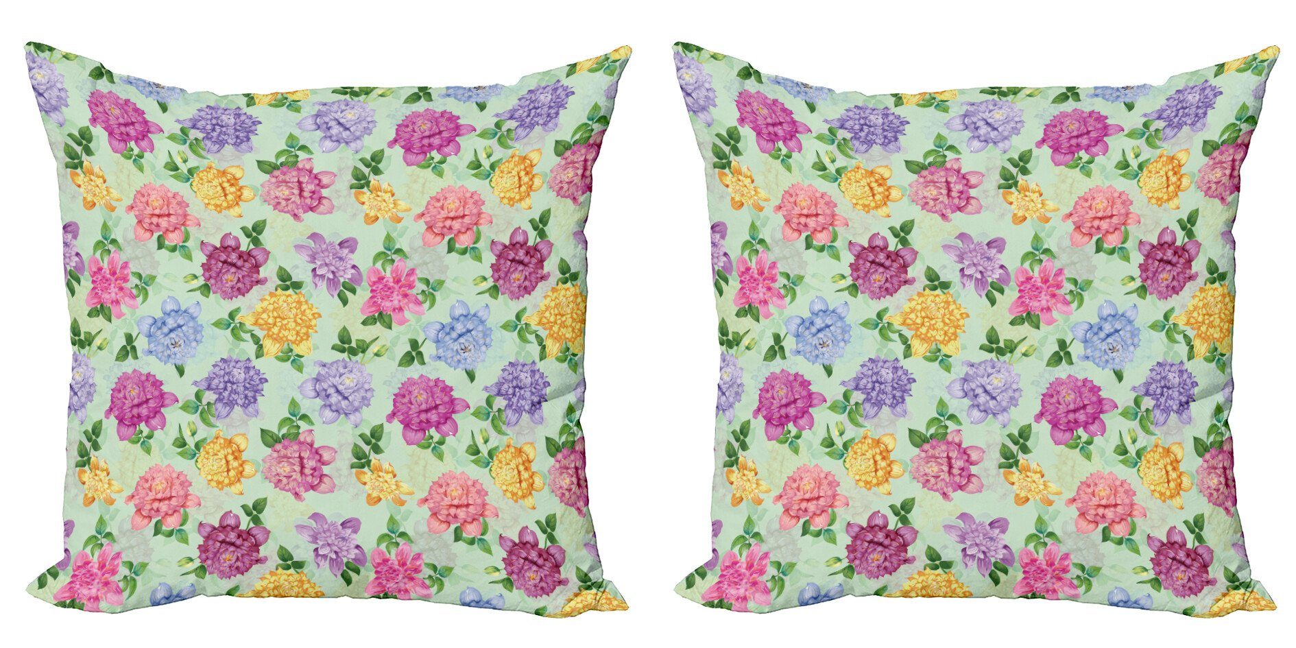 Kissenbezüge Modern Accent Doppelseitiger Digitaldruck, Abakuhaus (2 Stück), Jahrgang Blumenschönheit Braut