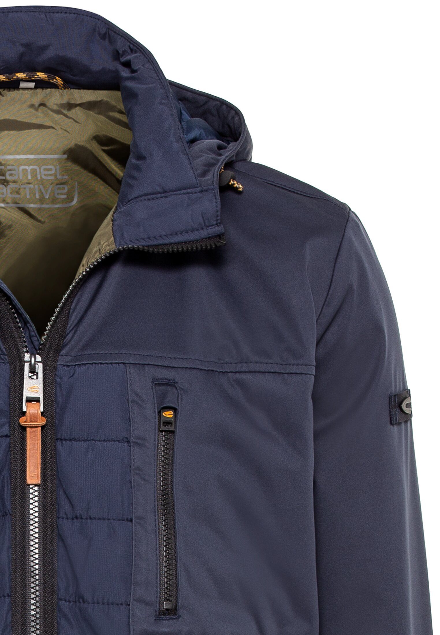 camel active Outdoorjacke Kapuzenjacke Materialmix