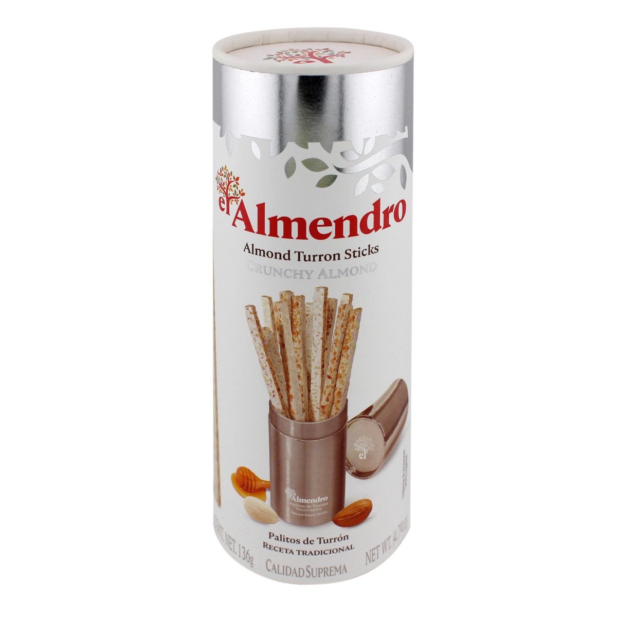 el Almendro Süßigkeit, El Almendro Crunchy Almond Turron Sticks spanischer Nougat 136g