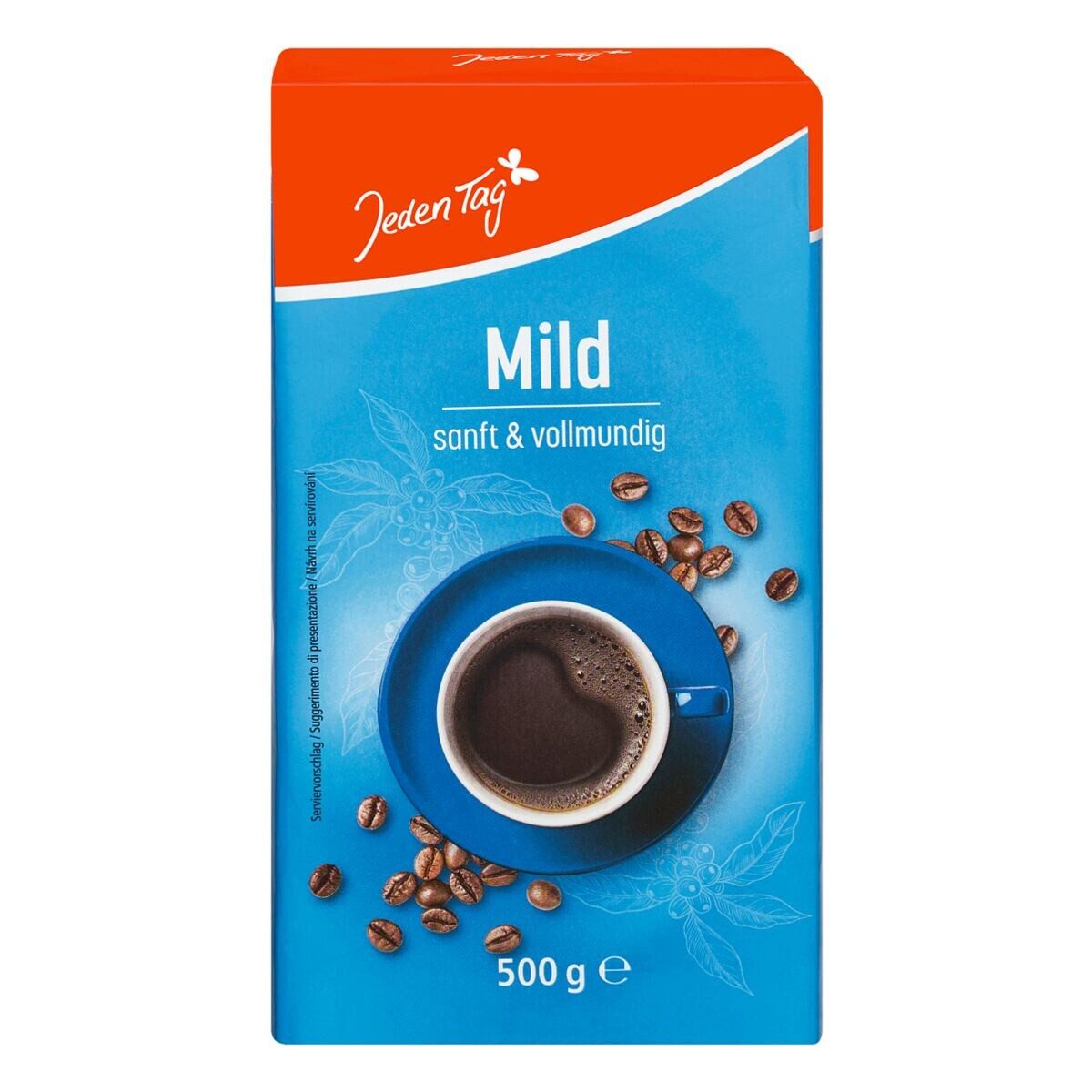 Jeden Tag Kaffee naturmild, 500 g, gemahlen