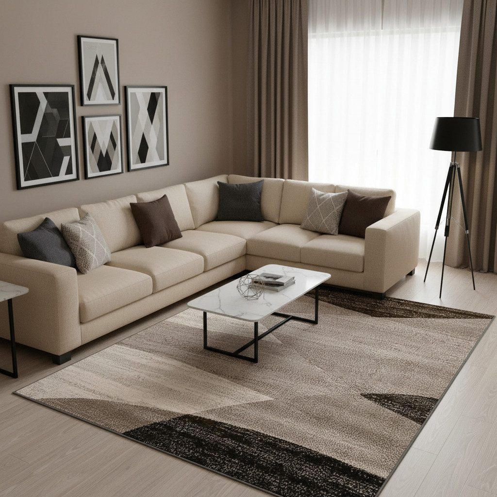 Vimoda Läufer Wohnzimmer Teppich Kurzflor, geometrisches günstig online kaufen