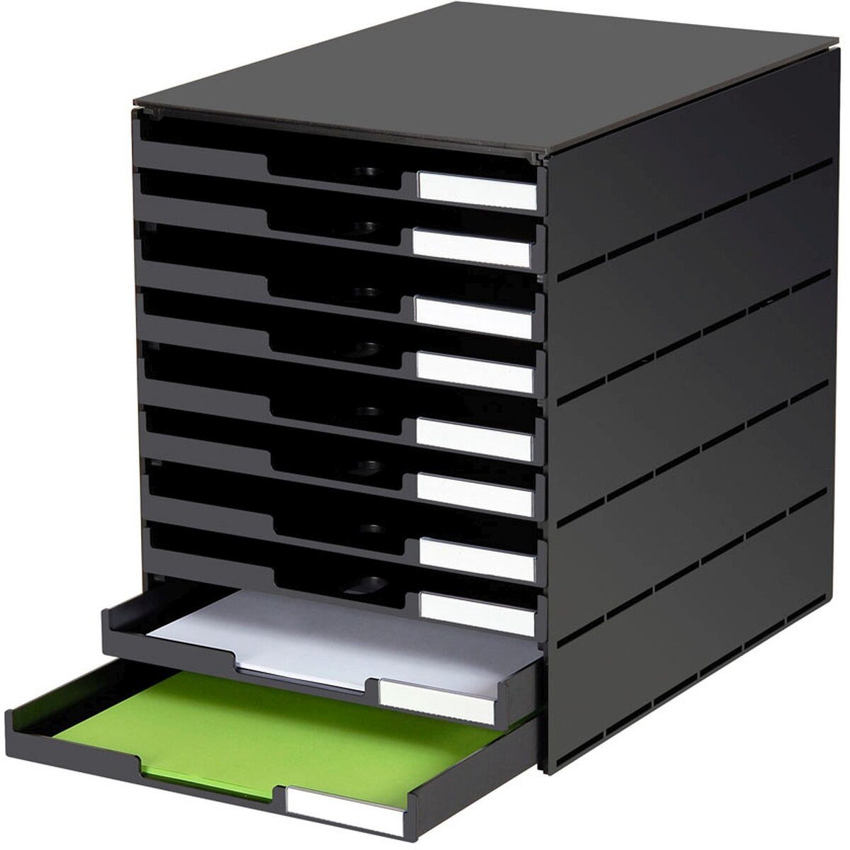 STYRO Organizer Schubladenbox styroval 243 10 Schubladen offen schwarz/schwarz