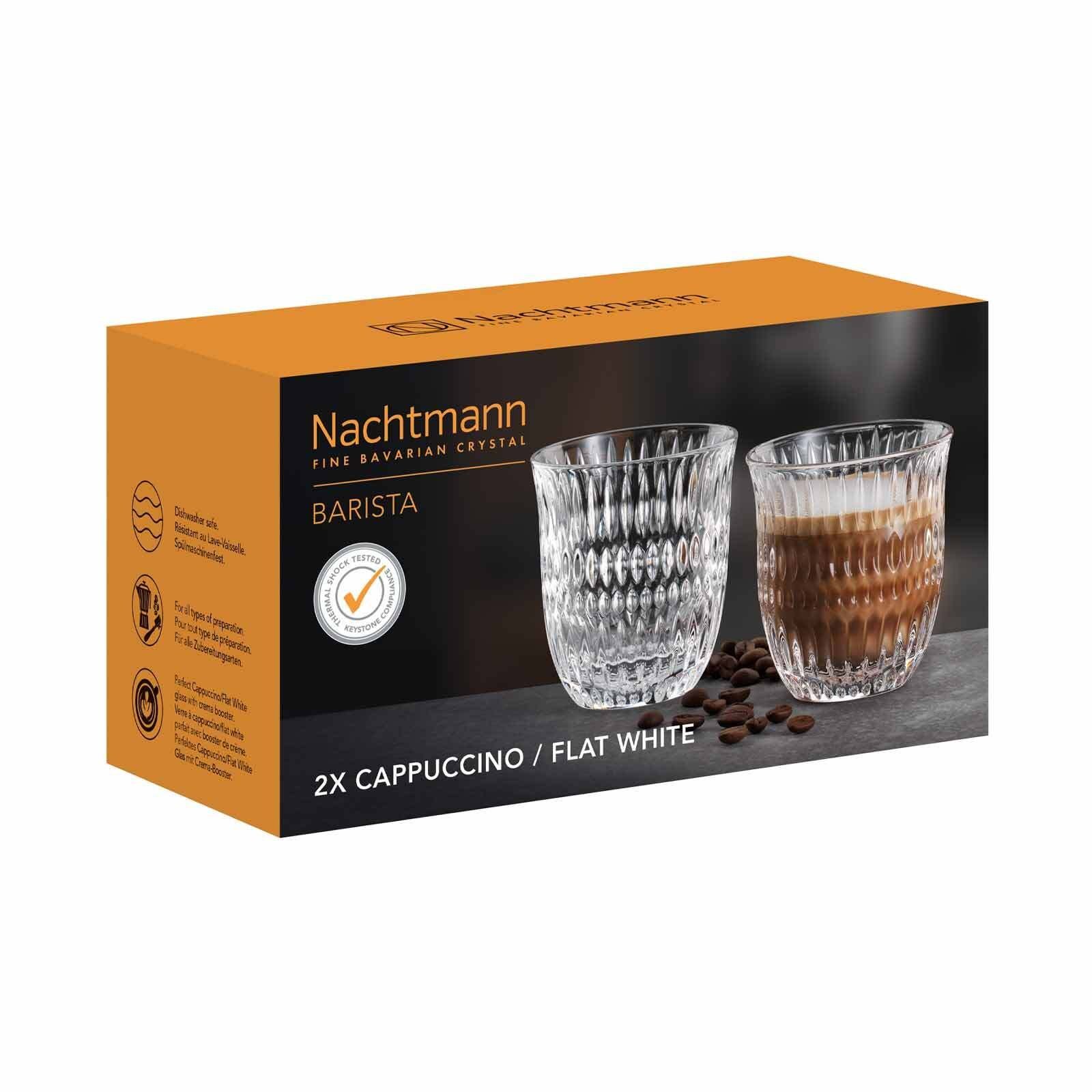 / Nachtmann Glas Glas Cappuccino Barista Ethno White Flat Gläser,