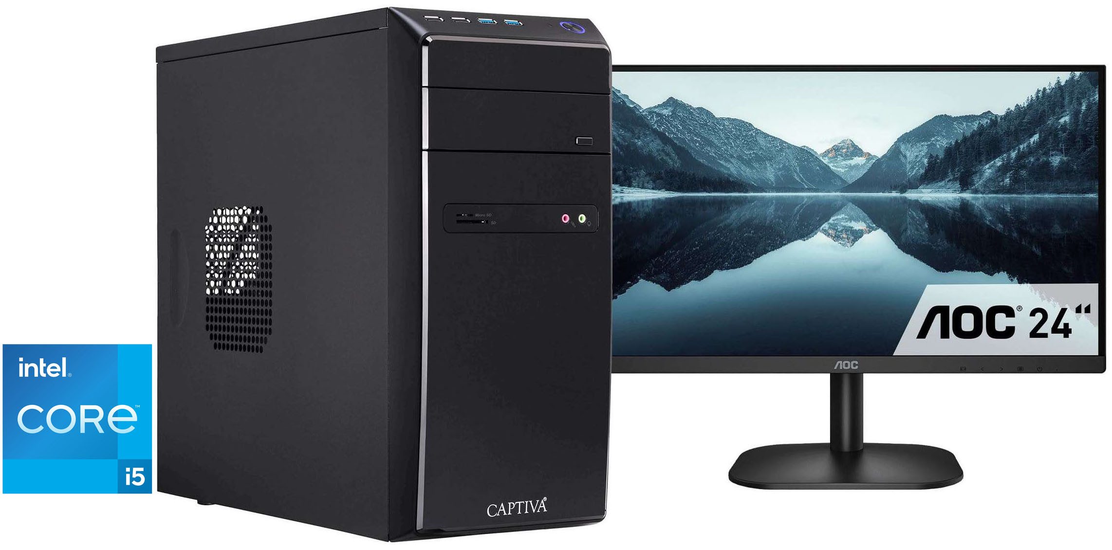 CAPTIVA Power-Starter I98-561 TFT Bundle Business-PC-Komplettsystem (60,5", Intel® Core i5 Core i5 13400, UHD Graphics 730, 8 GB RAM, 1000 GB SSD)