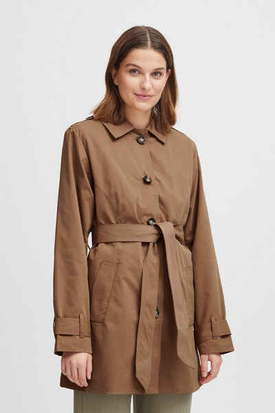 b.young Cabanjacke BYAMONA TRENCH COAT 3 - cooler Trenchcoat mit Gürtel