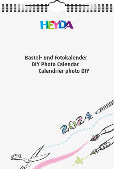 Heyda Monatskalender Bastelkalender 2024, A4