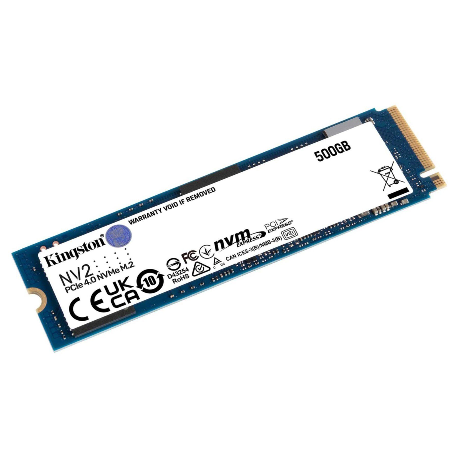 Kingston 500G NV2 M.2 2280 PCIe 4.0 NVMe SSD interne SSD