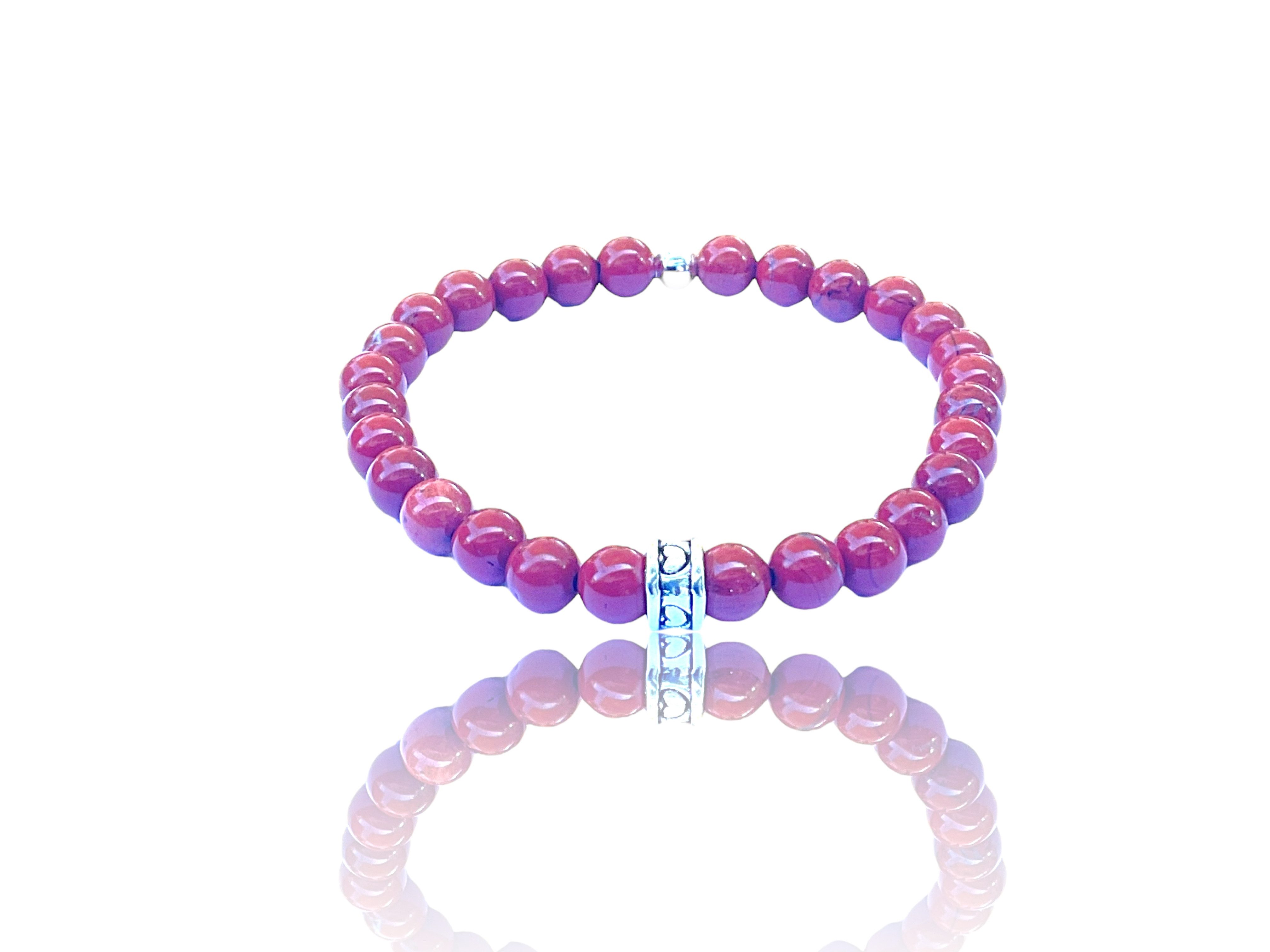 Steinfixx® Perlenarmband Edelsteinarmband aus rotem Jaspis günstig online kaufen