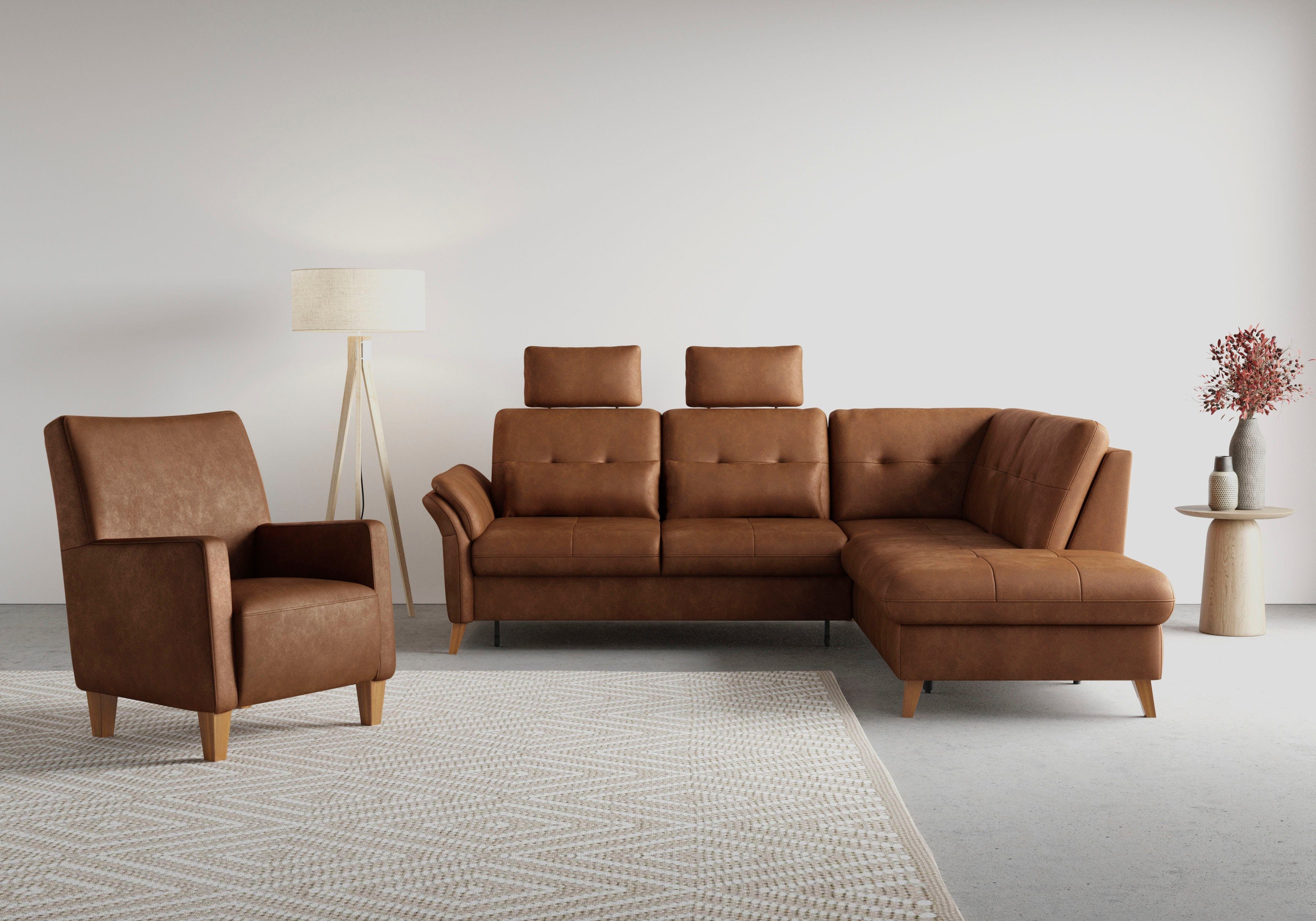 sit&more Ecksofa "Göteborg" inkl. Sitztiefenverstellung, wahlweise mit Bett günstig online kaufen
