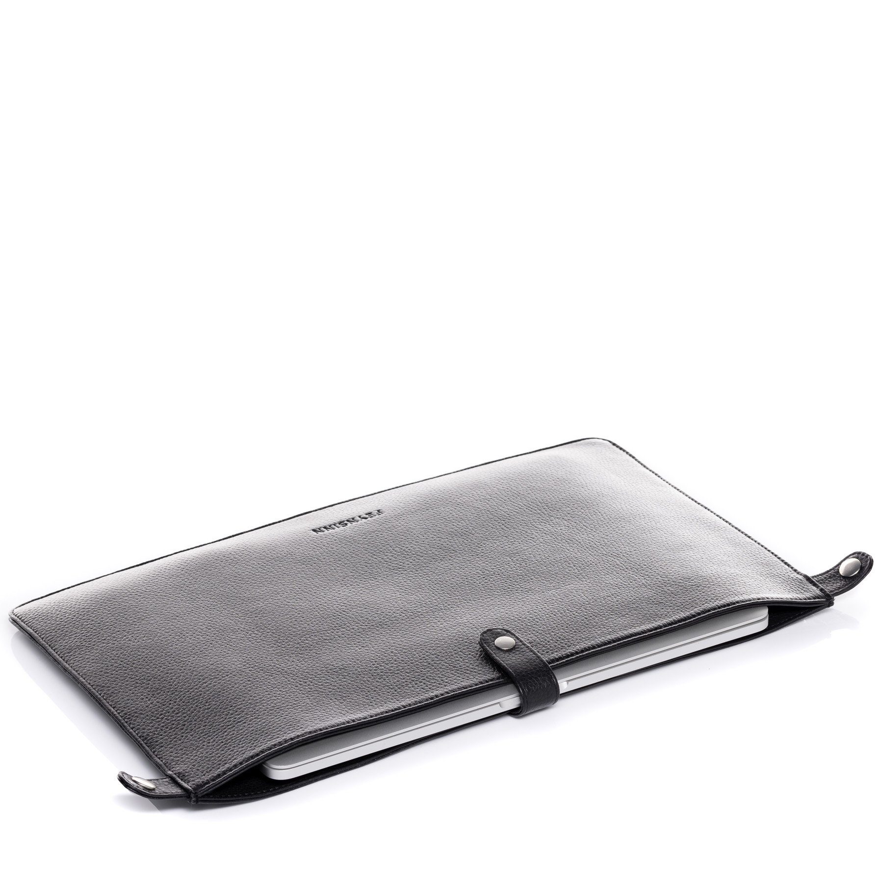 FEYNSINN Umhängetasche echt Leder Damen Businesstasche 13 Zoll schwarz, Add On Tote Komplettset 13'' echt Leder Damen, Schultertasche schwarz