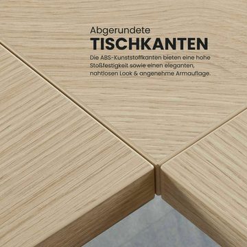 bümö Schreibtisch Serie-O - Arbeitshöhe: höhenverstellbar, Rechteck: 120 x 80 cm - Dekor: Ahorn - Gestell: Weiß