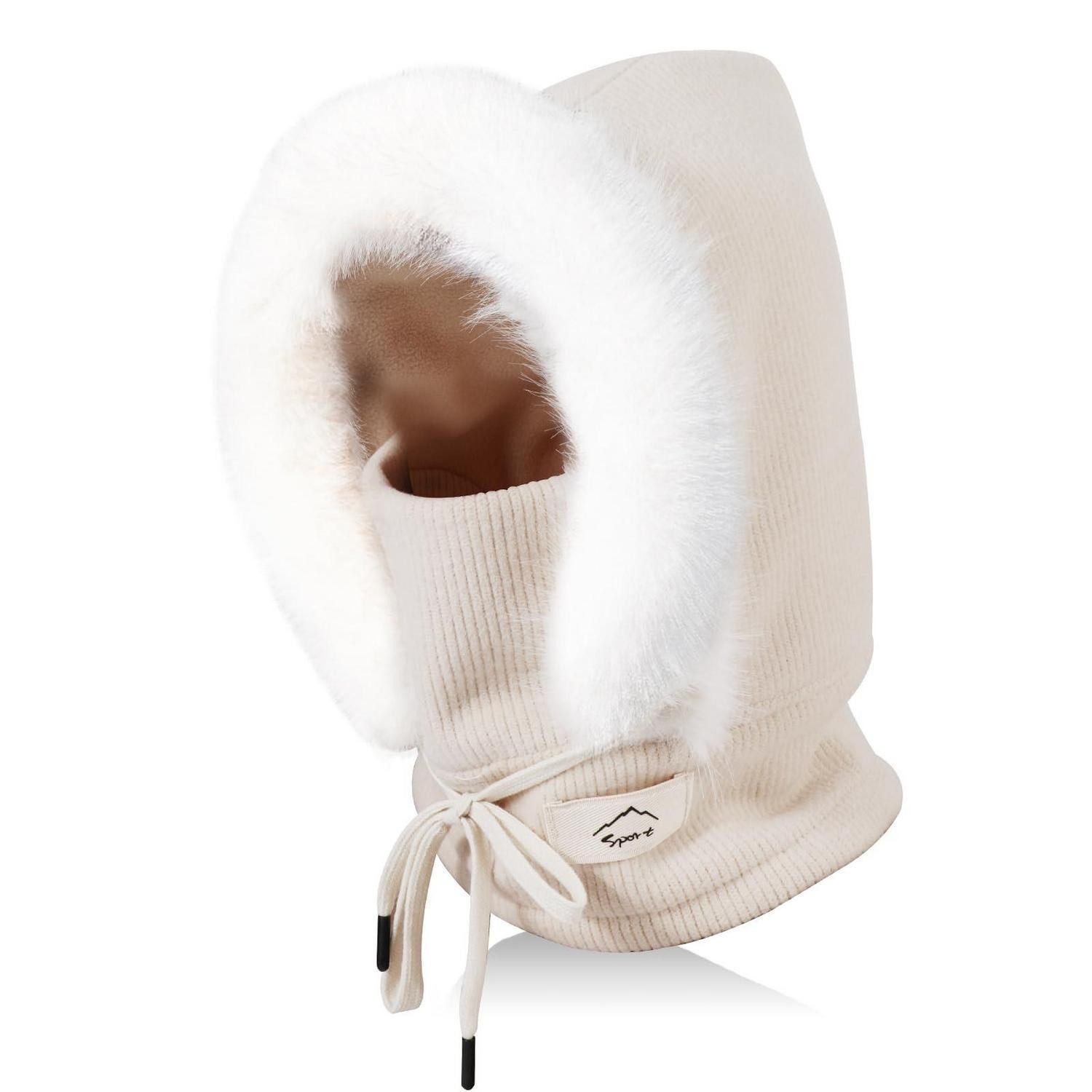 LuxusKollektion Beanie Strickmütze Damen mit Fleece Beige (1-St)
