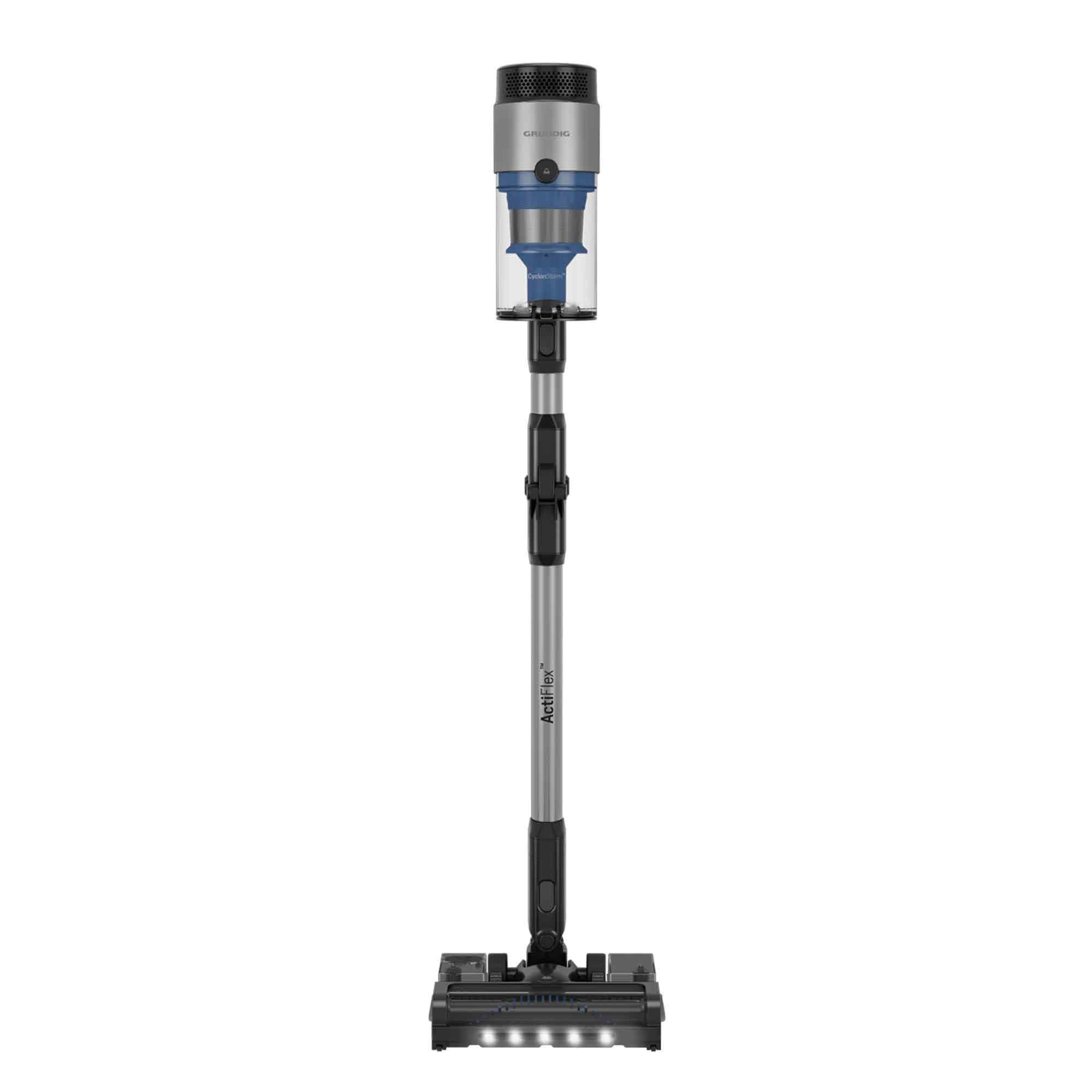 Grundig Akku-Hand-und Stielstaubsauger VCP 8331 PRO, 150 W, Beutellos, 450 W, LED-Display, Wischfunktion, ActiFlex™