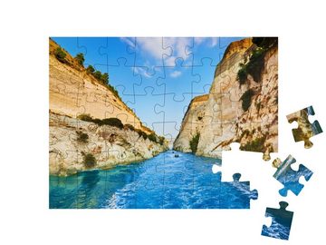 puzzleYOU Puzzle Kanal von Korinth, Griechenland, 48 Puzzleteile, puzzleYOU-Kollektionen Griechenland
