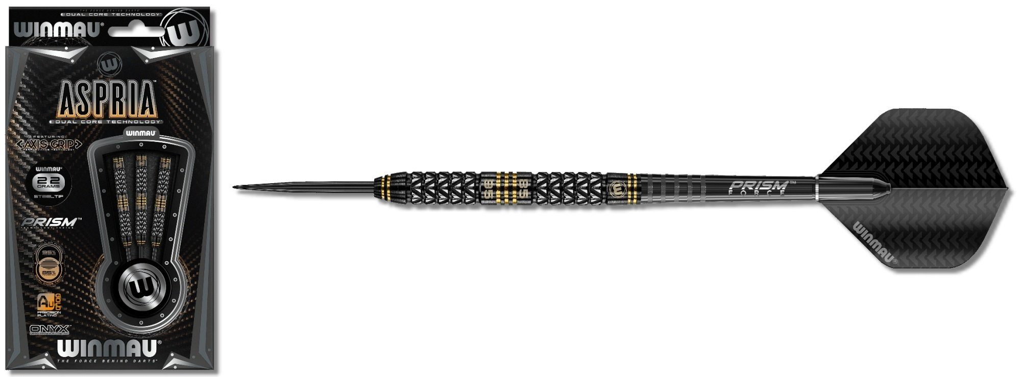 Coating g Winmau Winmau g und 22 Steeldart 24 Dartpfeil Aspria Onyx 1409