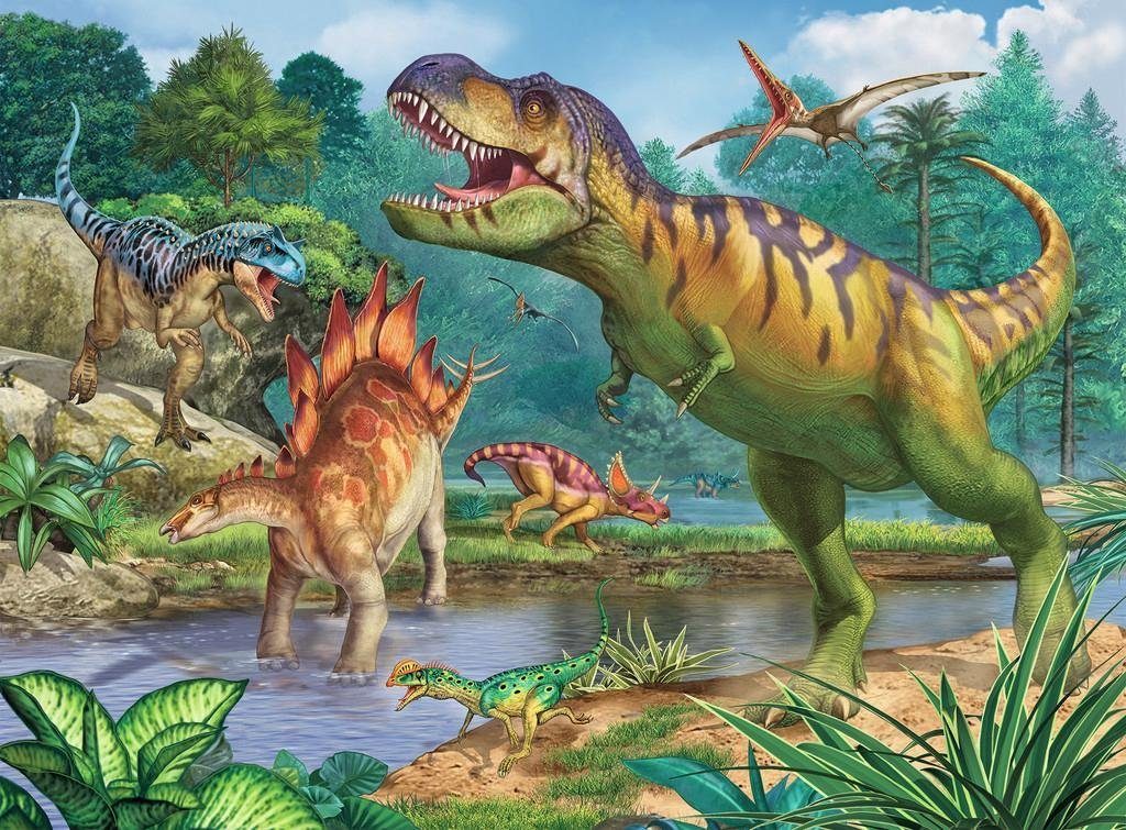 Ravensburger Puzzle Welt der Dinosaurier, 100 Puzzleteile, Made in Germany günstig online kaufen
