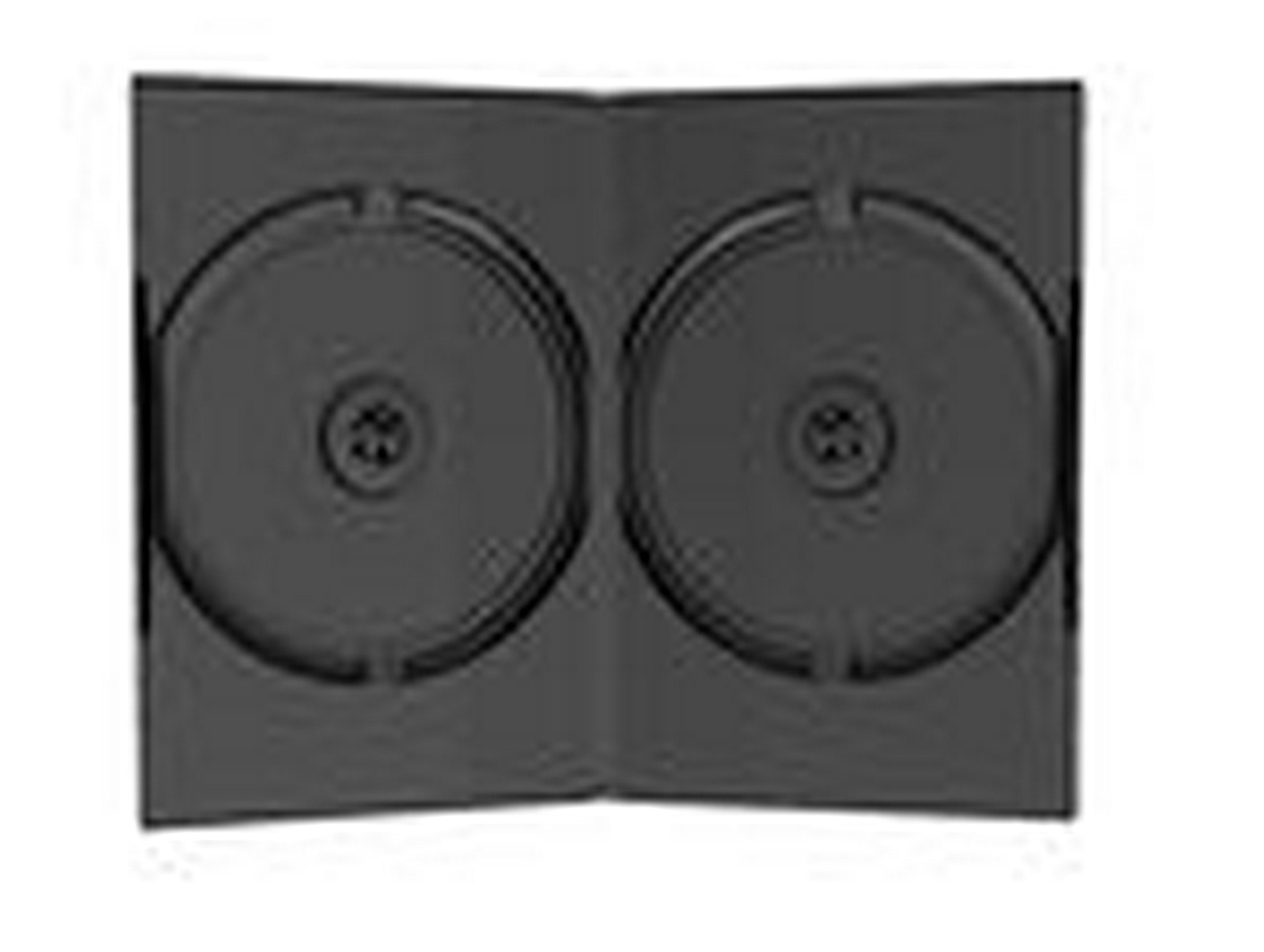 DVD-Hülle 25 DVD CD Hüllen 14mm 2fach 2er black