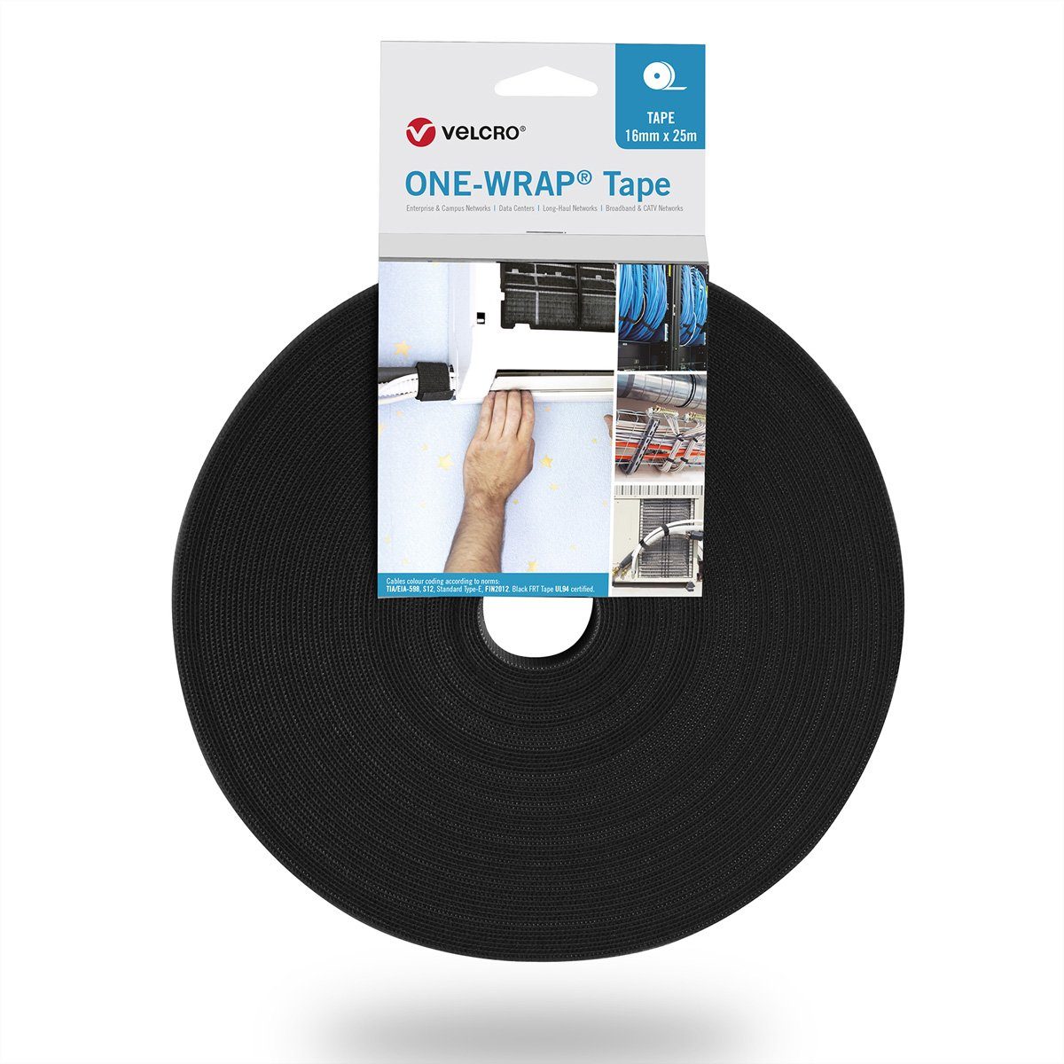 VELCRO Kabelbinder One Wrap® Band 13 mm breit flammhemmend, VEL-OW64115