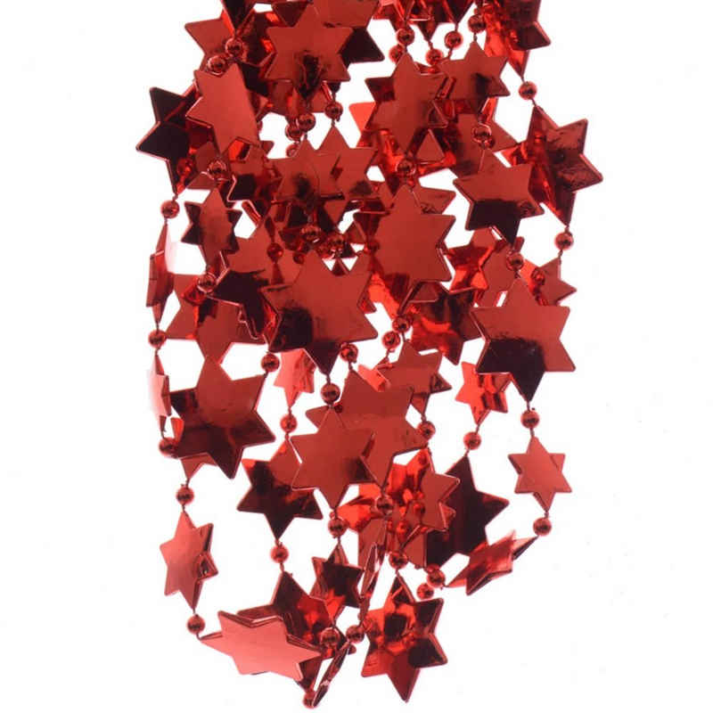 Kaemingk Girlanden Sternengirlande Ø 2,6 x 270 cm rot