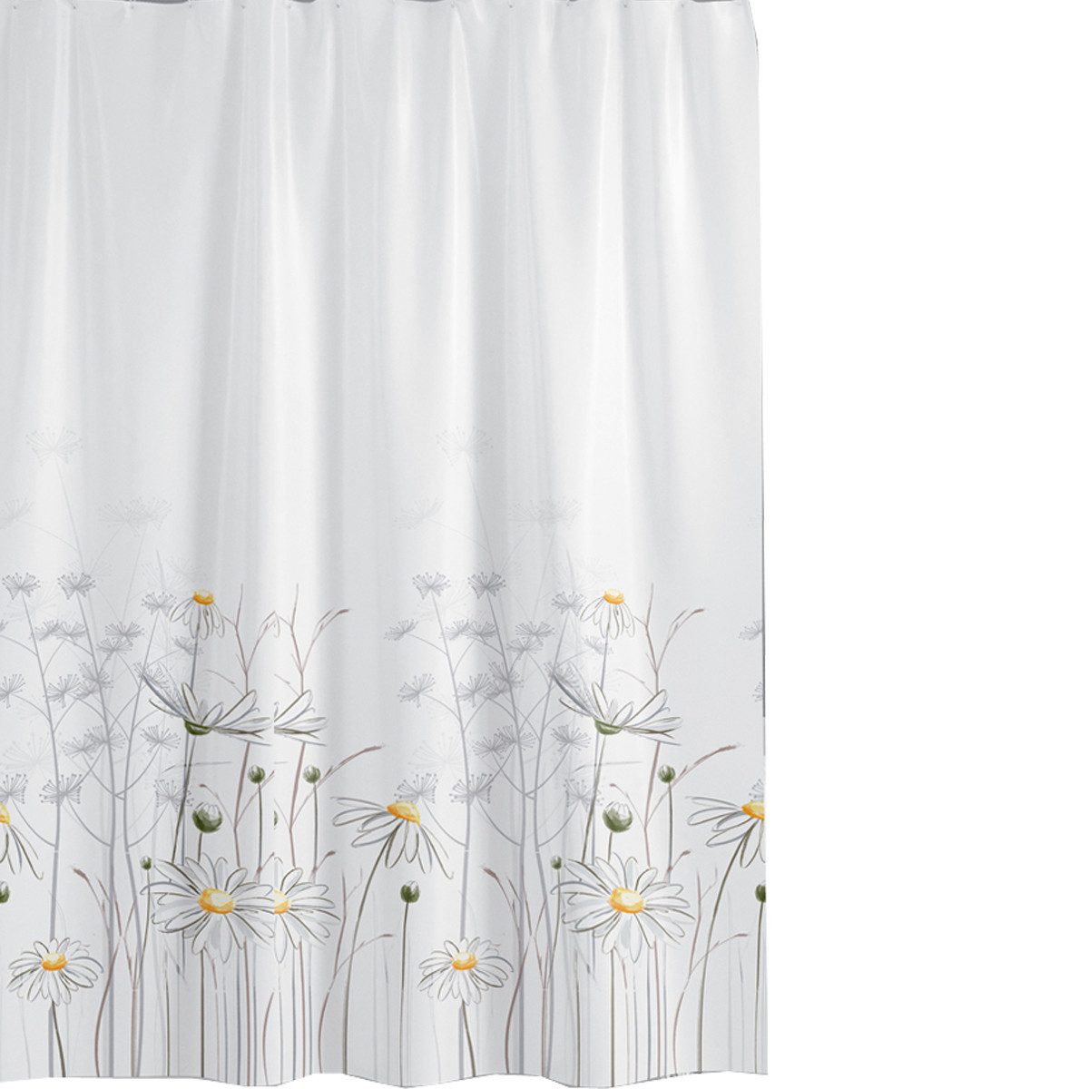 Ekershop Duschvorhang Textil Daisy Gänseblümchen Weiß günstig online kaufen