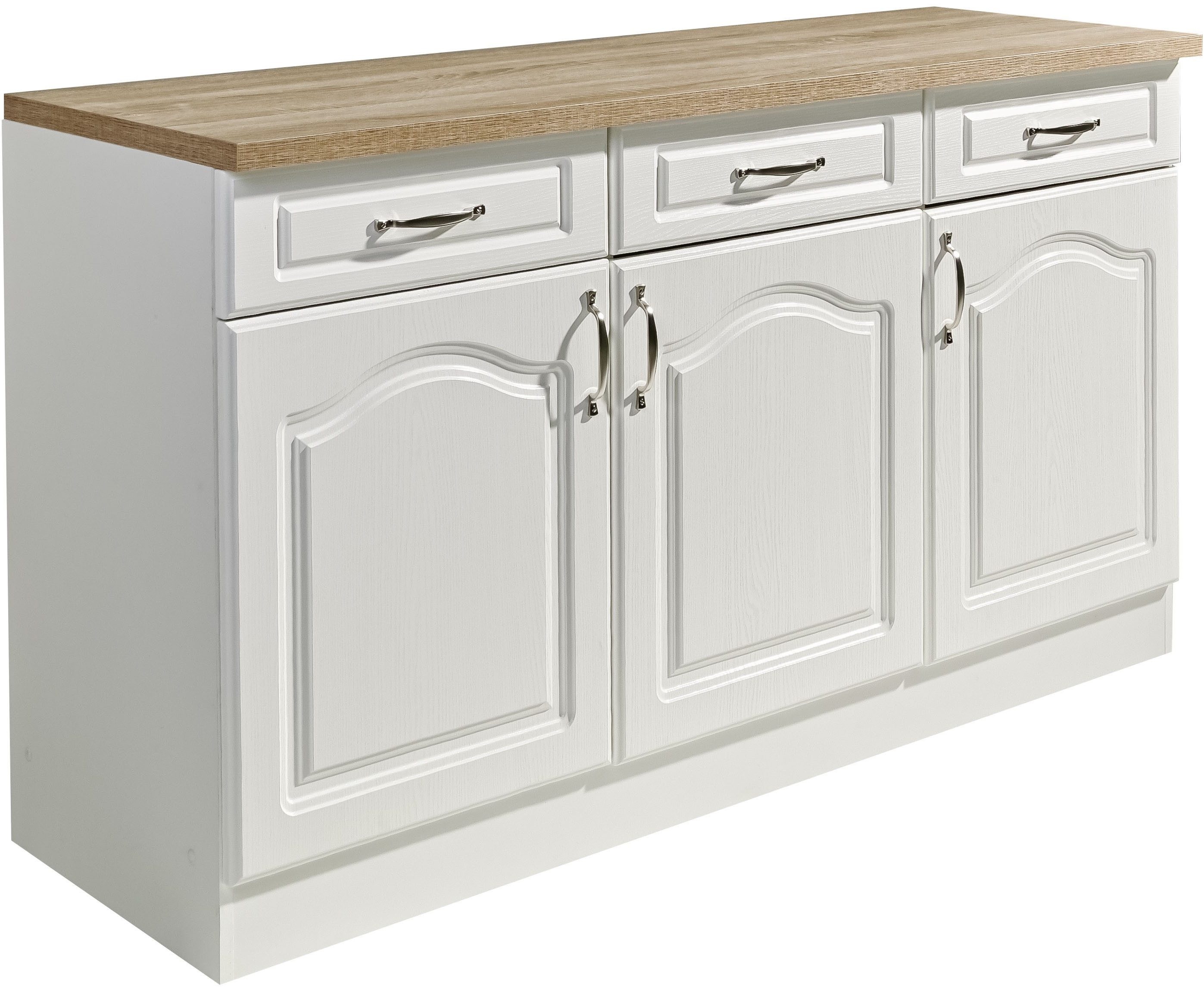 wiho Küchen Unterschrank Linz 150 cm breit, in Landhaus-Optik
