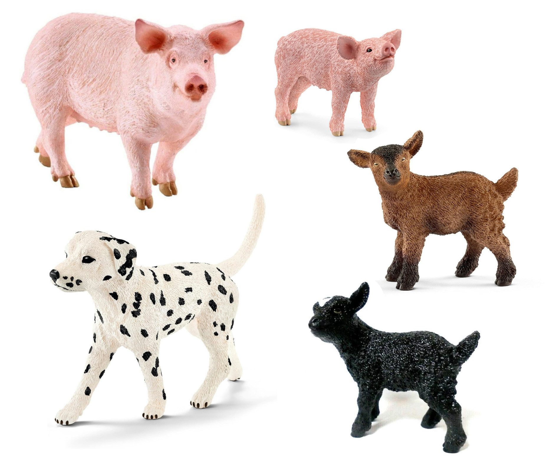 Schleich® Spielfigur Tierfiguren - Bauernhof-Set mit 15 Tieren, (15-tlg)