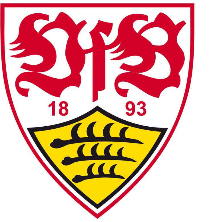 Wall-Art Wandtattoo Fußball VfB Stuttgart Logo, selbstklebend, entfernbar
