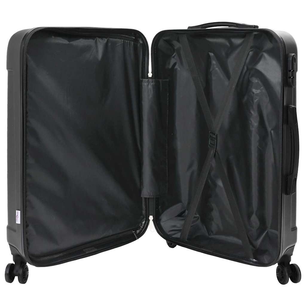 vidaXL Trolley Koffer 3 Stk. Dunkelgrau 50 x 31 x 78 cm ABS Kunststoff