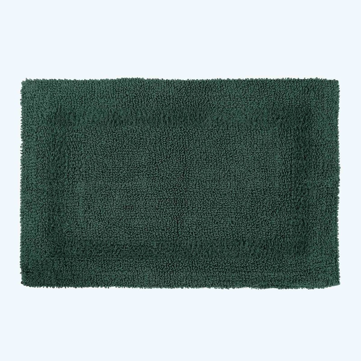 Homescapes Badematte Badematte moosgrün 50x80 cm aus 100% Baumwolle, Höhe 2 günstig online kaufen