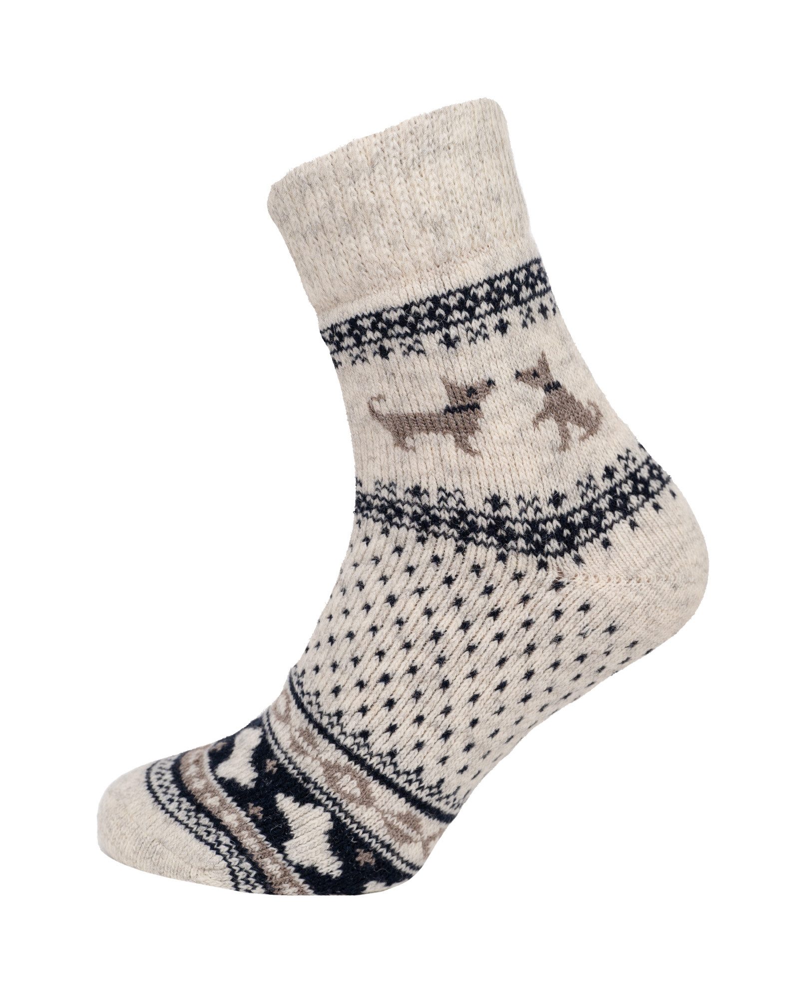 HomeOfSocks Socken HomeOfSocks Wollsocken Hundemotiv, 80% Wolle, Komfortbun günstig online kaufen