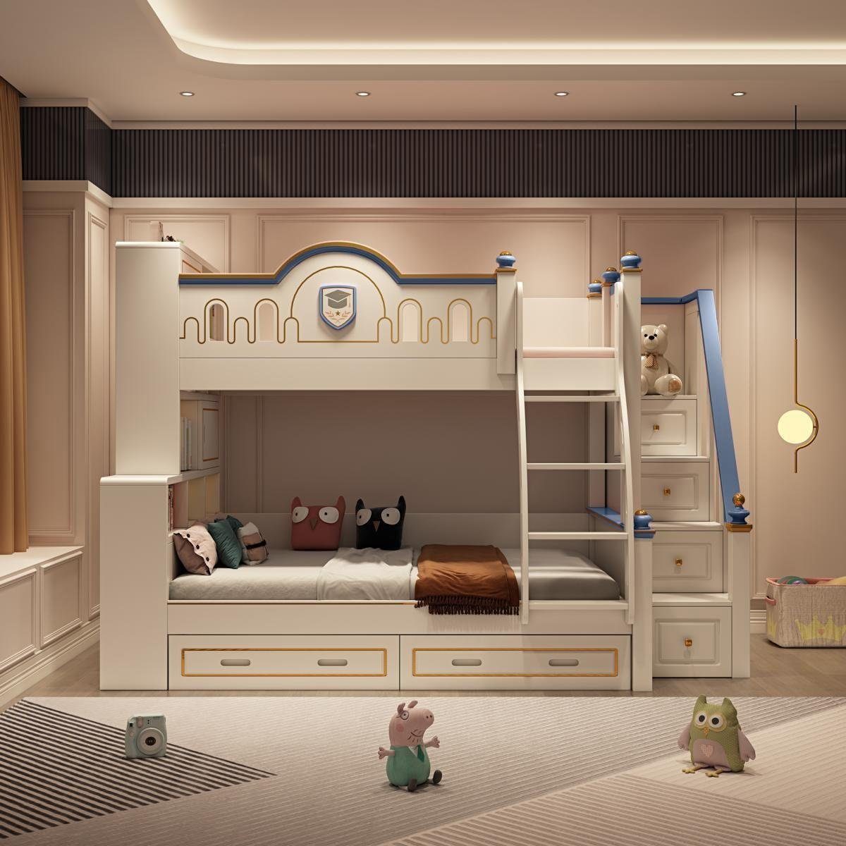 JVmoebel Etagenbett Hochwertiges Etagenbett aus Holz in modernem Design, Made in Europa