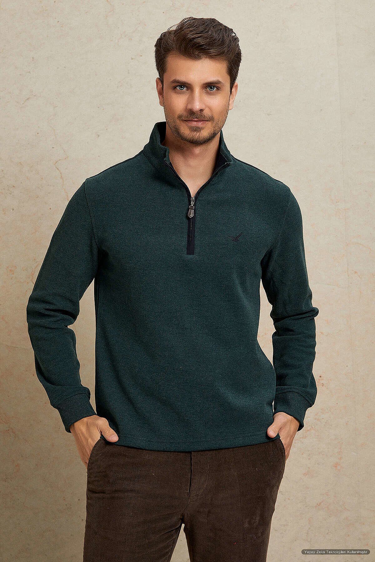 SmileSmile Sweatshirt Grüner Baumwoll-Sweatshirt