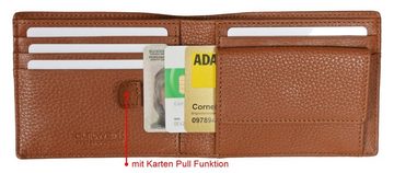 Brown Bear Geldbörse Cultwerk Modell II für Herren aus Echtleder mit 6 Kartenfächern, mit Card Pull Funktion und RFID-Schutz Farbe Braun Cognac