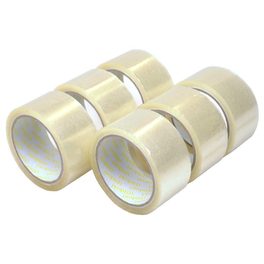 Midori Klebeband (6-St) Transparent PP Packband Paketband Tape laut