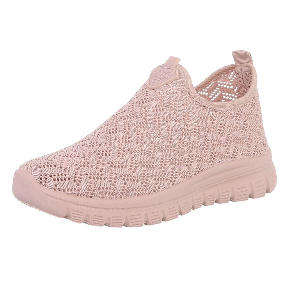 Ital-Design Sportlicher Damenschuh mit atmungsaktivem Obermaterial Slip-On Sneaker (88843500) Keilabsatz/Wedge Sneakers Low in Altrosa