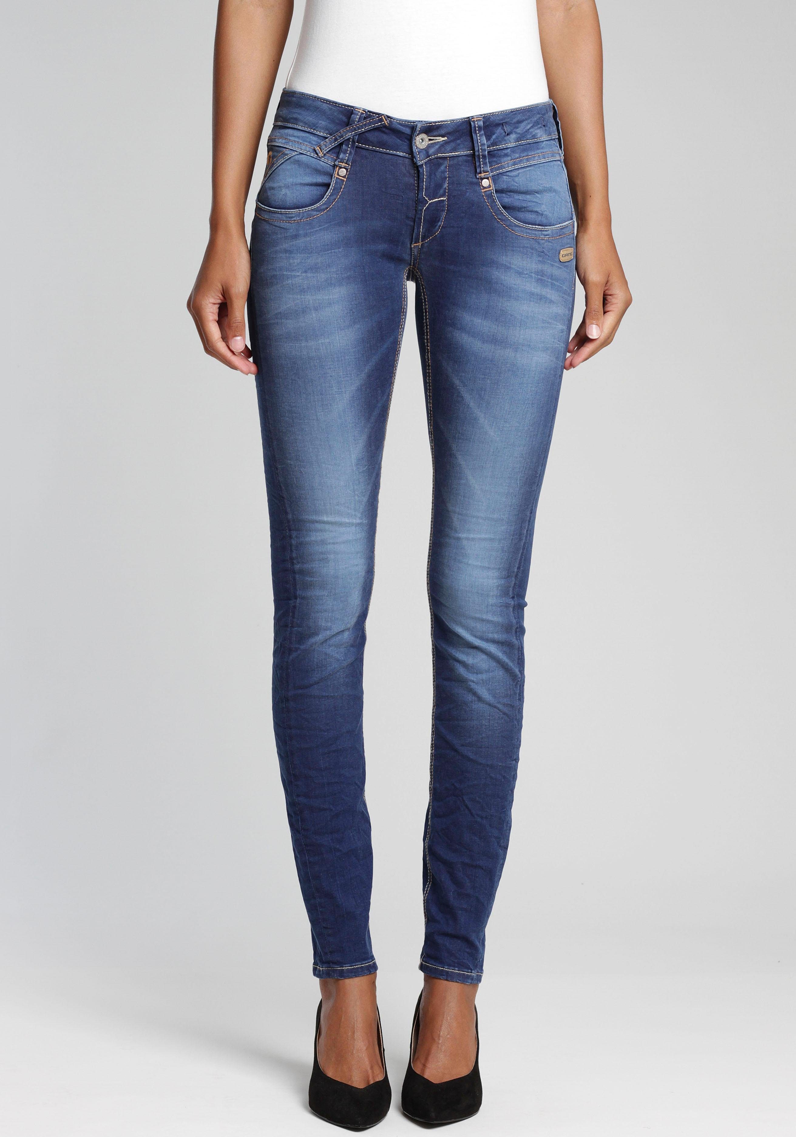 mit Used-Effekten Skinny-fit-Jeans 94Nena GANG