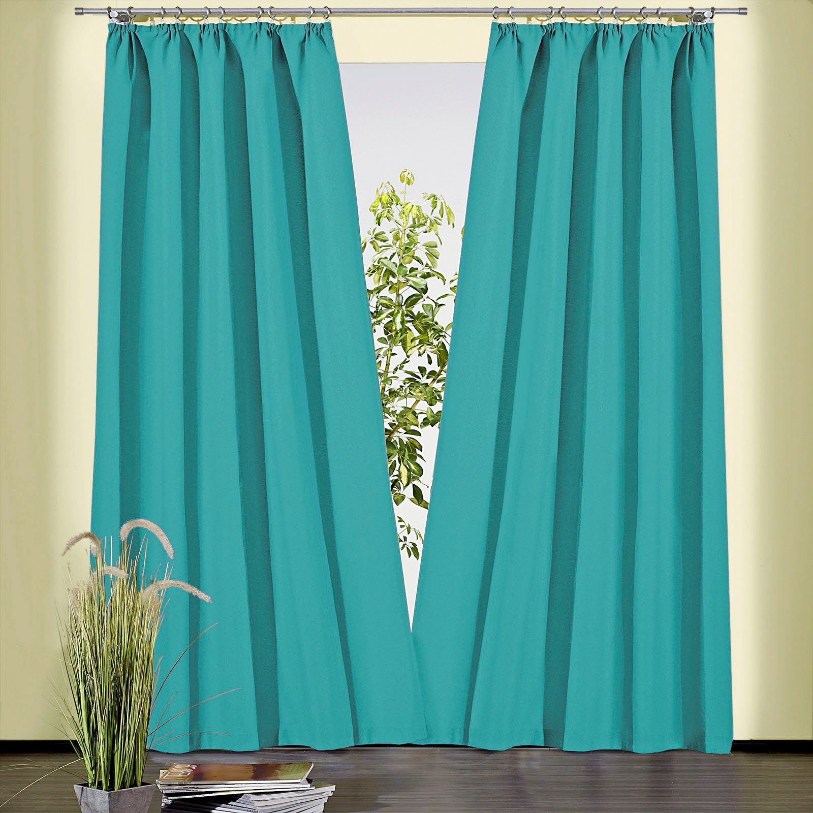 Weckbrodt Vorhang Sento, Kräuselband (1 St), blickdicht, Gardine, blickdicht, Baumwolle, matte Struktur, unifarben