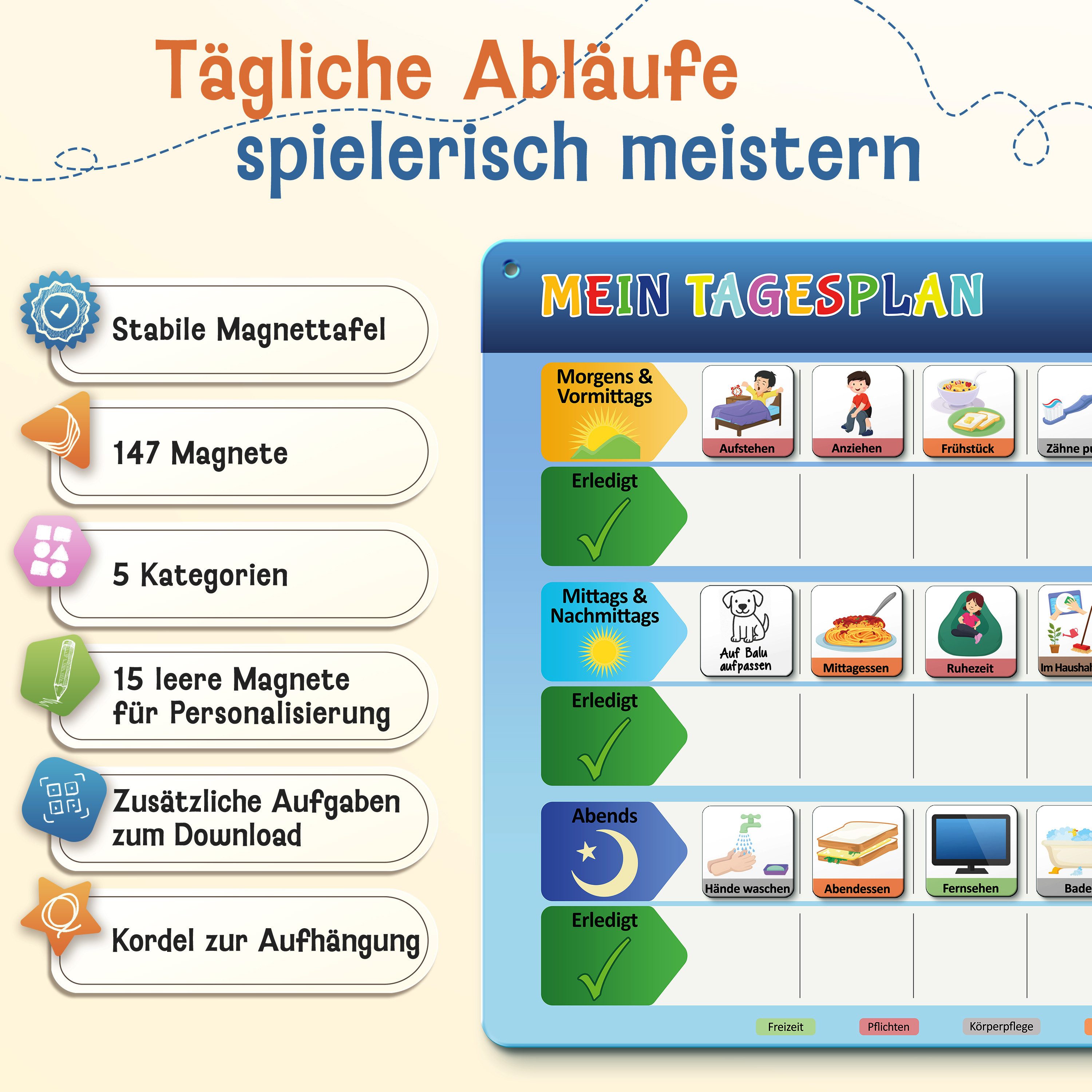 Likarto Magnettafel Tagesplaner für Kinder Montessori Magnettafel Kinder in günstig online kaufen