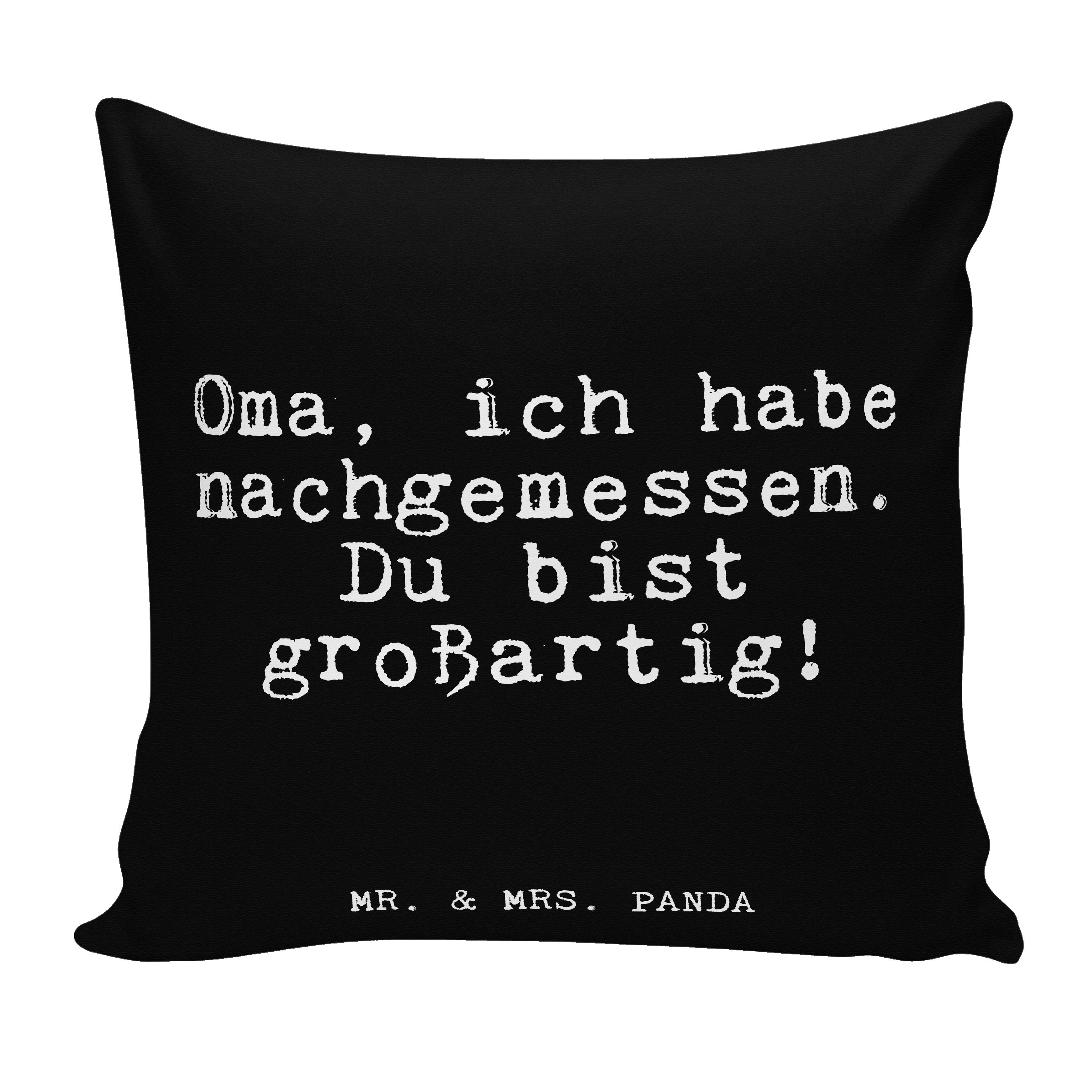 - Mr. Schwarz Mrs. & Enkel Geschenk, Oma, Dekokissen - ich habe nachgemessen.... Panda Geschenk