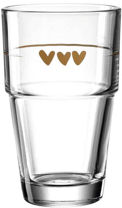 LEONARDO Gläser-Set SOLO Herzen, Glas, 410 ml