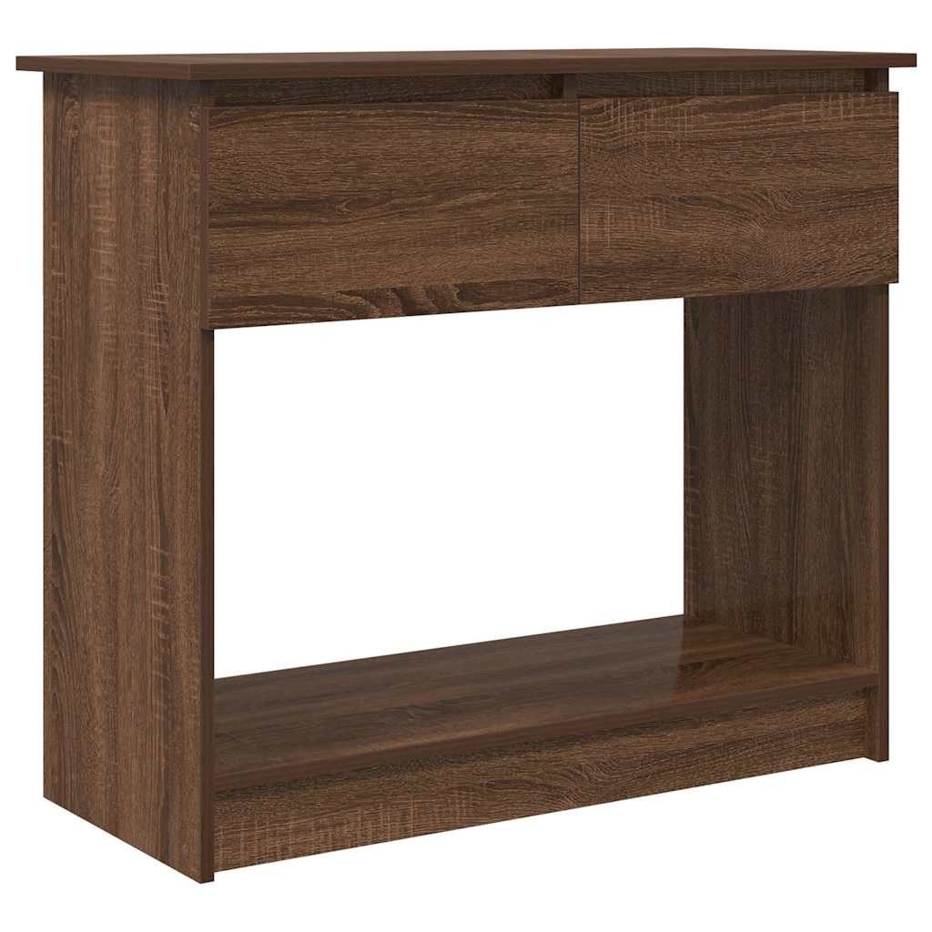 vidaXL Beistelltisch Konsolentisch mit Schubladen Braun Eiche-Optik 85,5x38,5x74,5cm (1-St)
